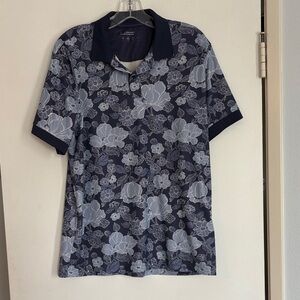 Abercrombie & Fitch Blue Floral Polo Shirt